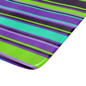 Lila, Aqua & Chartreuse Striptepappe Schneidebrett (Ecke)