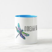 Lila Aqua Dragonfly Traum Tasse (Zentrum)