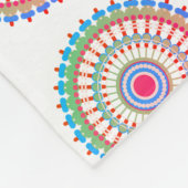 Lila Aqua Mandala Boho Benutzerdefinierter Hinterg Fleecedecke (Ecke)