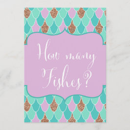 Lila Aqua Mermaid Baby Shower Game Einladung