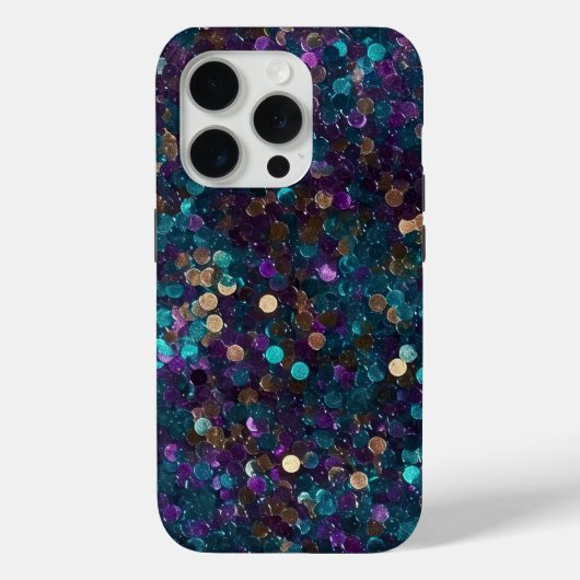 Lila Aqua Mermaid Sparkle Case-Mate iPhone Hülle (Rückseite)