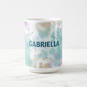 Lila Aqua Mint Rosa Creme Abstrakt Kaffeetasse