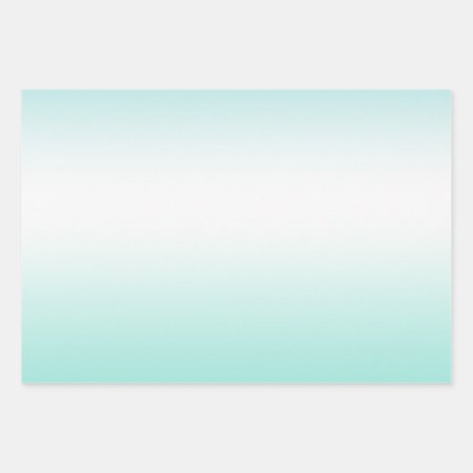 Lila Aqua Ombre Gold Hearts Liebe Geschenkpapier Set (Vorderseite 2)