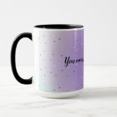Lila Aqua Ombre Gold Hearts Tasse (Links)
