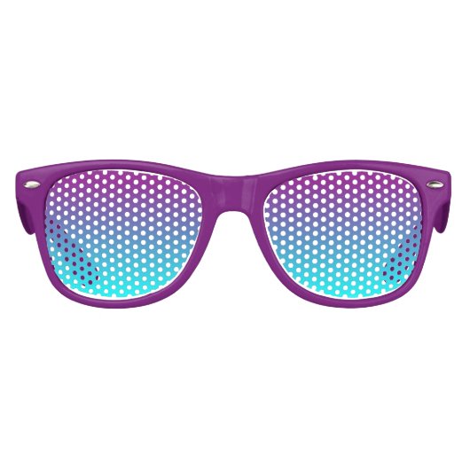 Lila Aqua Ombre Partybrille (Vorderseite)