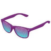 Lila Aqua Ombre Partybrille (Schrägansicht)