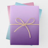Lila Aqua Pink Ombre Geschenkpapier Set (Beispiel)