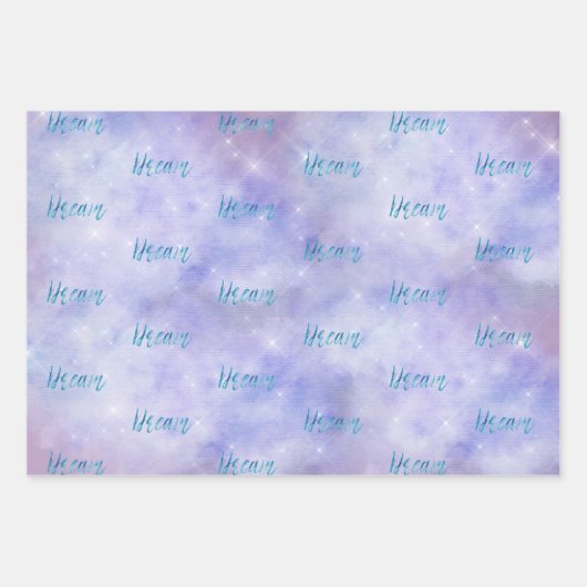 Lila Aqua-Traum Geschenkpapier Set (Vorderseite 2)