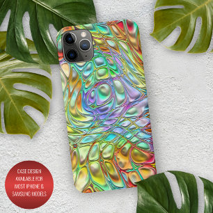 Lila Aqua Türkis Orange Pink Retro Wirbel Kunst iPhone 16 Pro Max Hülle