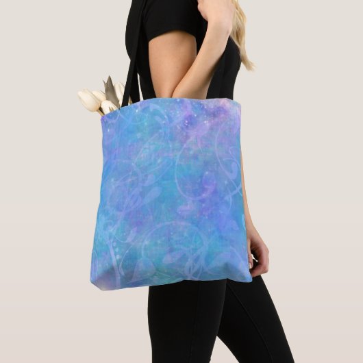 Lila, Aqua- und Blue-Abstract-Design Tasche (Von Nahem)