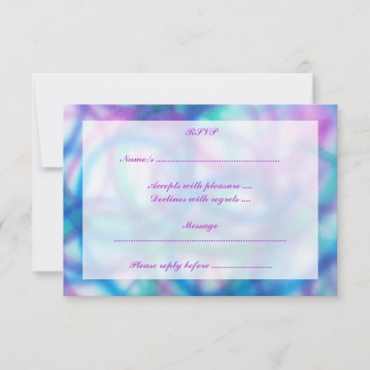 Lila, Aquamarin und blau UAWG. RSVP Karte (Vorderseite)