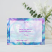 Lila, Aquamarin und blau UAWG. RSVP Karte (Stehend Vorderseite)