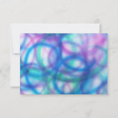 Lila, Aquamarin und blau UAWG. RSVP Karte (Rückseite)