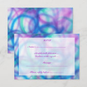Lila, Aquamarin und blau UAWG. RSVP Karte (Vorne/Hinten)