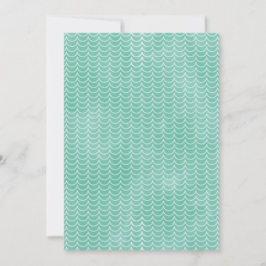 Lila Aquamarin unser kleines Meerjungfrau 1. Gebur Einladung (Rückseite)