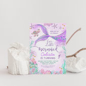 Lila Aquamarin unser kleines Meerjungfrau 1. Gebur Einladung