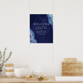 Lila Aquamarine Agate Geode Gemstone Hochzeit Will Poster (Küche)