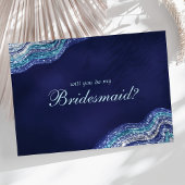 Lila Aquamarine Agate Geode werden Sie meine Bride Einladung