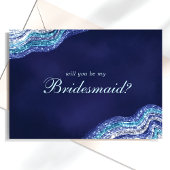 Lila Aquamarine Agate Geode werden Sie meine Bride Einladung