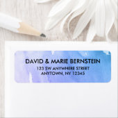 Lila Aquamarine Aquarellfarben-Rücksendeadresse (Insitu)