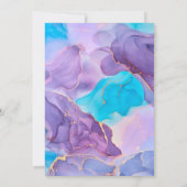 Lila Aquamarine ätherische alkoholische Getränke P Einladung (Rückseite)