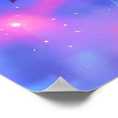 Lila Aquamarine Blauer Sonnenblume Poster (Ecke)