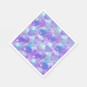 Lila Aquamarine Blue Birthday Party Ballons Serviette (Ecke)