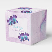 Lila Aquamarine Blue Dendrobium Orchid Wedding Geschenkschachtel (Vorderseite)
