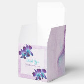 Lila Aquamarine Blue Dendrobium Orchid Wedding Geschenkschachtel (Geöffnet)