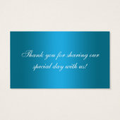 Lila, Aquamarine Blüte, Gastgeschenk Hochzeit Herz (Rückseite)