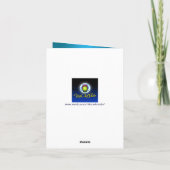 Lila, Aquamarine Blüte, Herz Dankeschön Karte (Rückseite)