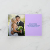 Lila, Aquamarine Blüte, Herz FOTO Dankeschön Karte (Innenseite)