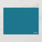 Lila, Aquamarine Blüte, Herz-Tischnummer-Karte Postkarte (Rückseite)