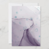 Lila Aquamarine Botanische Blumenbräute Luncheon Einladung (Rückseite)