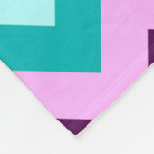 Lila Aquamarine Chevronen Grosses Fleece Blanket (Ecke)