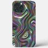 Lila Aquamarine Coole Imitat Kleine 3D Retro Waves Case-Mate iPhone Hülle (Rückseite)