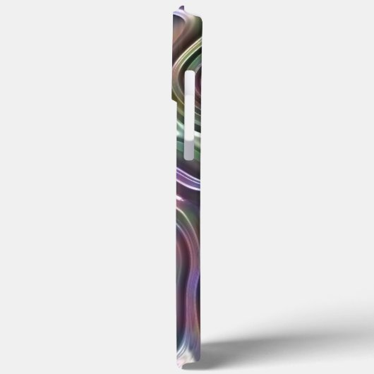 Lila Aquamarine Coole Imitat Kleine 3D Retro Waves Case-Mate iPhone Hülle (Rückseite / Links)