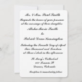 Lila Aquamarine feierliche Hochzeitsankündigung Einladung (Rückseite)