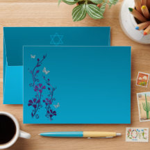 Lila, Aquamarine Flora, Schmetterlinge Bat Mitzvah