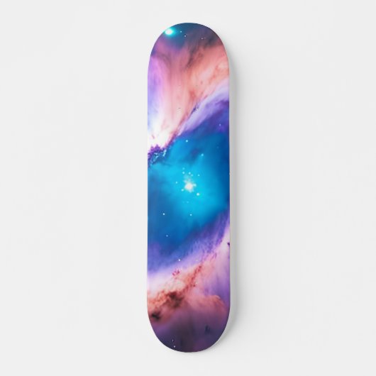 Lila Aquamarine Galaxie Nebula Traum Nr. 1 Skatebo Skateboard (Vorne)