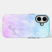 Lila Aquamarine Gefärbte Krawatte Kalligraphie Per Case-Mate iPhone Hülle (Rückseite (Horizontal))