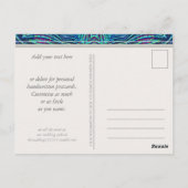 Lila Aquamarine Hochzeit Danke Postcard Postkarte (Rückseite)