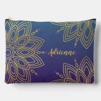 Lila Aquamarine Imitat Gold Mandala