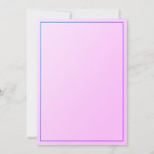 Lila aquamarine Kolibri Blumendusche Einladung (Rückseite)