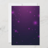 Lila | Aquamarine Masquerade Masken Mardi Gras Par Einladung (Rückseite)