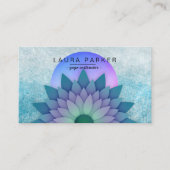 Lila Aquamarine Medizin Lotus Blume Yoga Visitenkarte (Vorderseite)