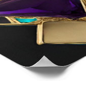 LILA AQUAMARINE MOSAIC WALL ART POSTER (Ecke)