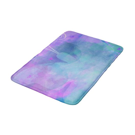 Lila Aquamarine Pasta Badematte (Schrägansicht)