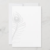 Lila aquamarine Pfauenhochzeit speichert die Daten Save The Date (Rückseite)