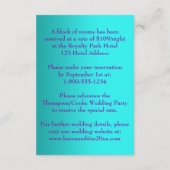 Lila Aquamarine Silberblüte, Schmetterlinge Umschl Begleitkarte (Rückseite)